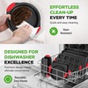image:imageNutriChef 10Piece NonStickBakewareSet  Premium Carbon Steel BakingPansSet with Silicone Handles  Oven amp Dishwasher Safe  Complete BakingSheetSet for Cookies Muffins Loaf PizzaBlack